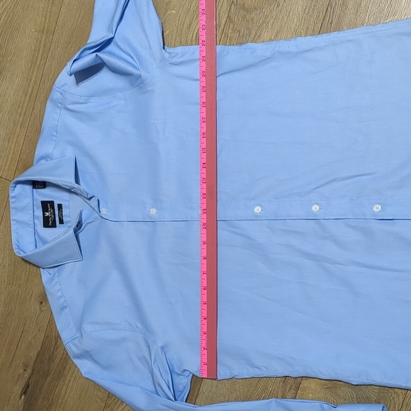 Psycho Bunny By Robert Light Blue Button Up ModernFit Shirt Mens Size 16 32/33 - Picture 4 of 7